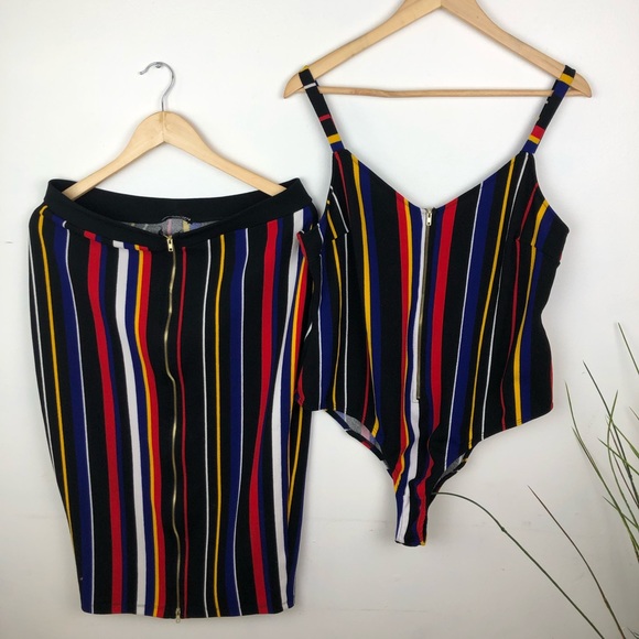 Fashion Nova Dresses & Skirts - Fashion Nova : Striped Two Piece Set